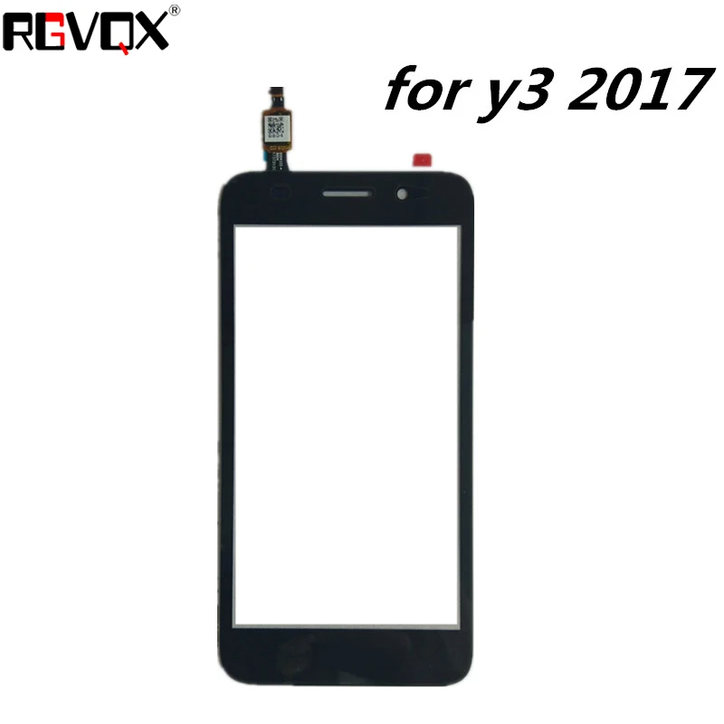 Черный 5,0 дюймов для Huawei Y3 CRO-U00 CRO-L02 CRO-L22 с цифрователем сенсорного ввода в Стекло объектив Панель передних боковых запасные части - Цвет: Черный