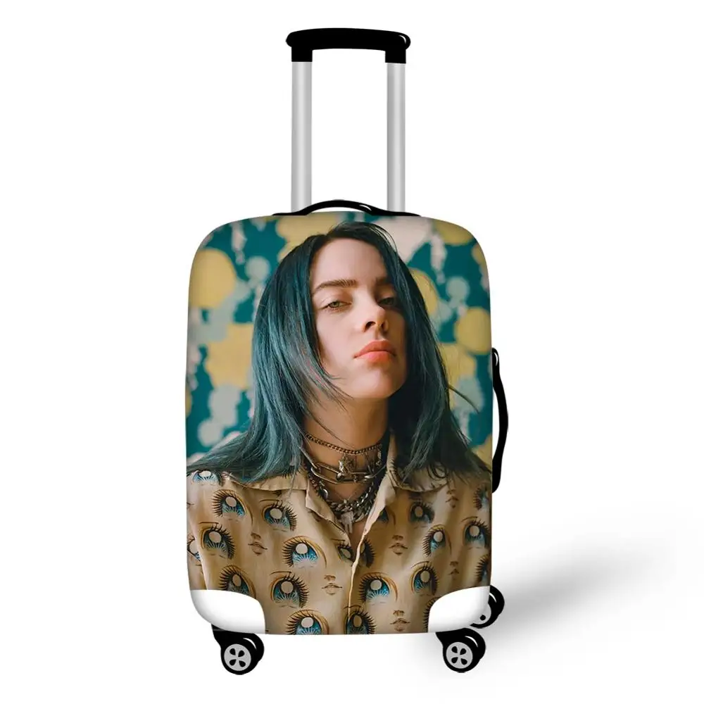 Soft Elastic Luggage Cover Singer Billie Eilish 3D Print Suitcase Dust Cover for 18-32inch Cases Female Luggage Protector
