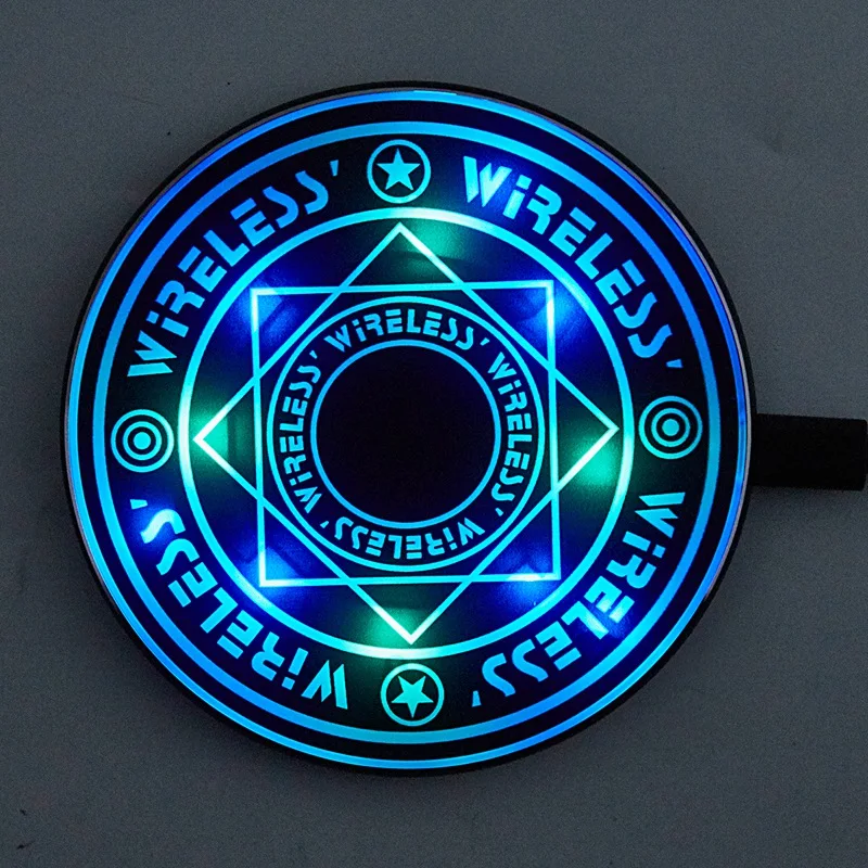 ABKK-Illuminate Fast Wireless Charger Magic Array Charger Qi Wireless Charging Pad Magic Circle Charge For Iphone Xr Not