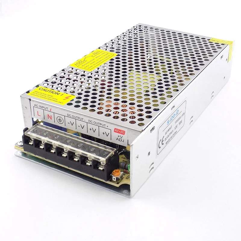 AC 100 V-265 V к DC 12V 10A 120W CCTV Блок питания для камеры адаптер конвертер светодиодный переключатель полосной зарядное устройство водителя трансформатор J17