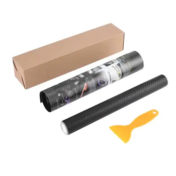 

GOMYHOM Universal 3D 152x30CM Anti-UV Car Wrap Film Auto Carbon Fiber Wrapping Film Vehicle Change Color Sticker with Scraper