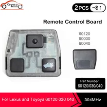 Keyecuリモコンコアボード3ボタン304トヨタとレクサスのためのリモート車のキーなしチップなしシェルp/n: 60120 60030 60040