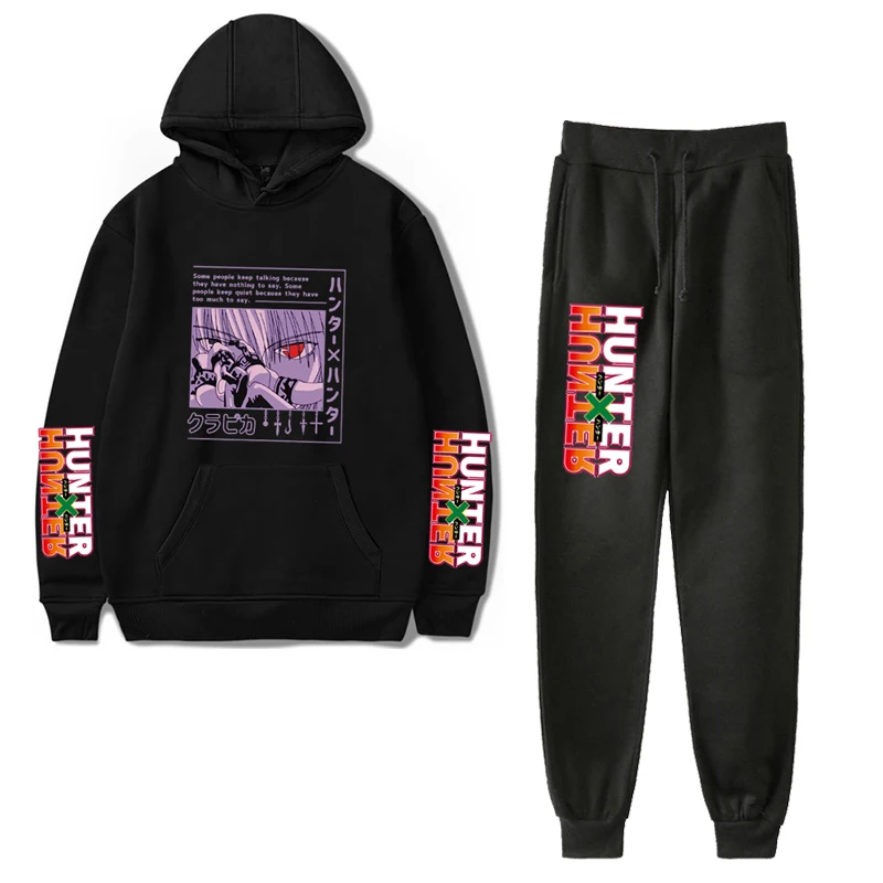 

2020 Two Pieces Set Tracksuit Hunter X Hunter Men's Hoodie Sets Sportswear Kurapika HxH Devil Eye Hoodie+Pants Sweatshirt Suits