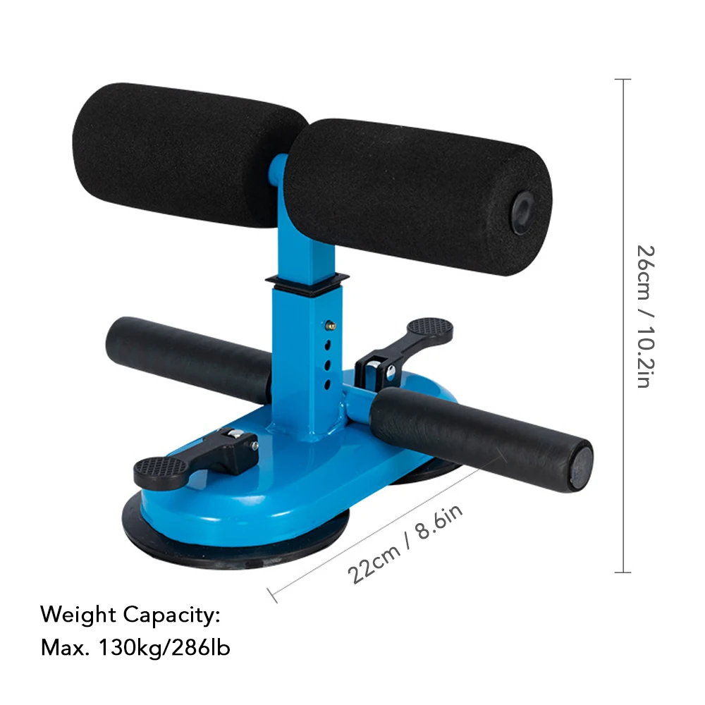 

Portable Sit Up Bar with Double Suction Cups Push Up Trainer with 4 Adjustable Heights Muscle Training Equipment