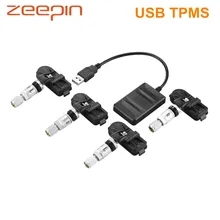 USB TPMS 433,92 MHz 116psi система контроля давления в шинах для Android dvd-плеера с 4 внутренними датчиками