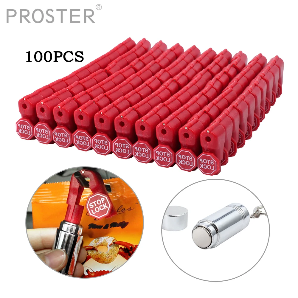 Proster 100 шт 6 мм замок безопасности с 1 Съемник магнитных ключей для супермаркета