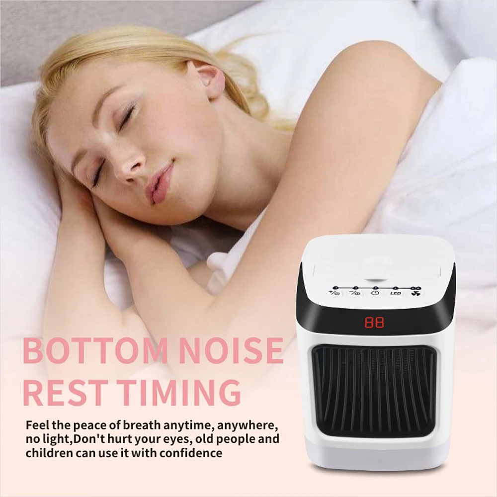 2-in-1800-1000W цифровой синхронный холодный теплый двухрежимный Настольный Обогреватель мини-обогреватель с светодиодный светильник с дистанционным управлением
