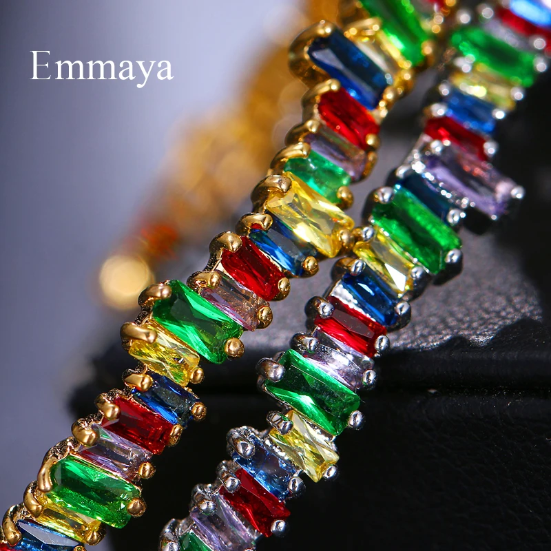 EMMAYA, современный дизайн, для женщин, нерегулярные, мультиколоры, кубический циркон, расположение, регулируемый браслет, модный, для вечеринки, платье
