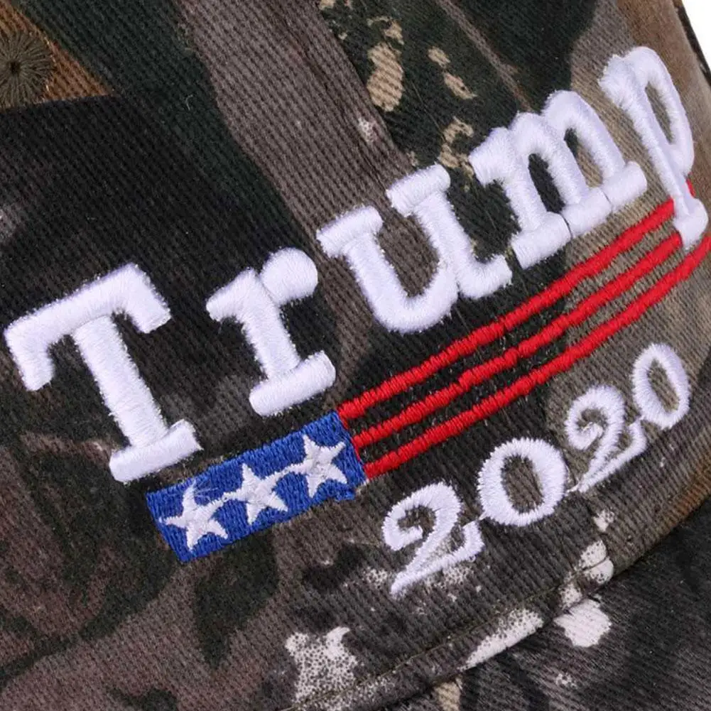 Совершенно новая бейсболка Дональд Трамп, камуфляжная бейсболка с флагом США, бейсболка для Америки