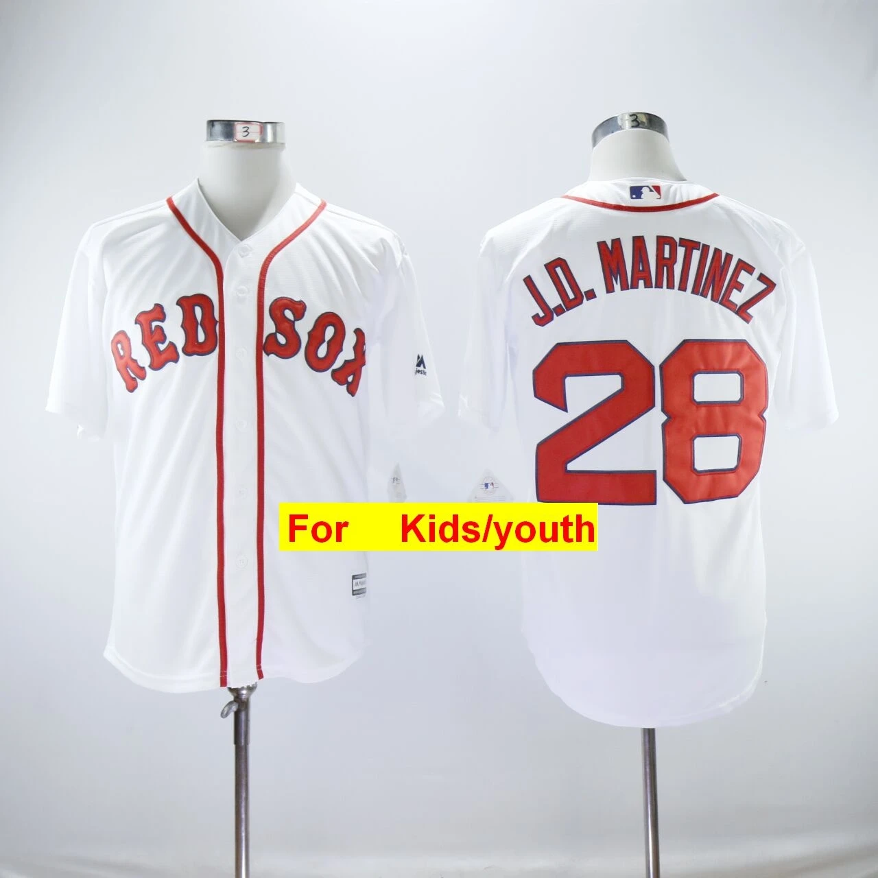 Youth Boston Mookie Betts Xander Bogaerts J.D. Martinez Andrew Benintendi Chris Sale Jackie Bradley Flex& Cool Base Jersey - Цвет: Серый