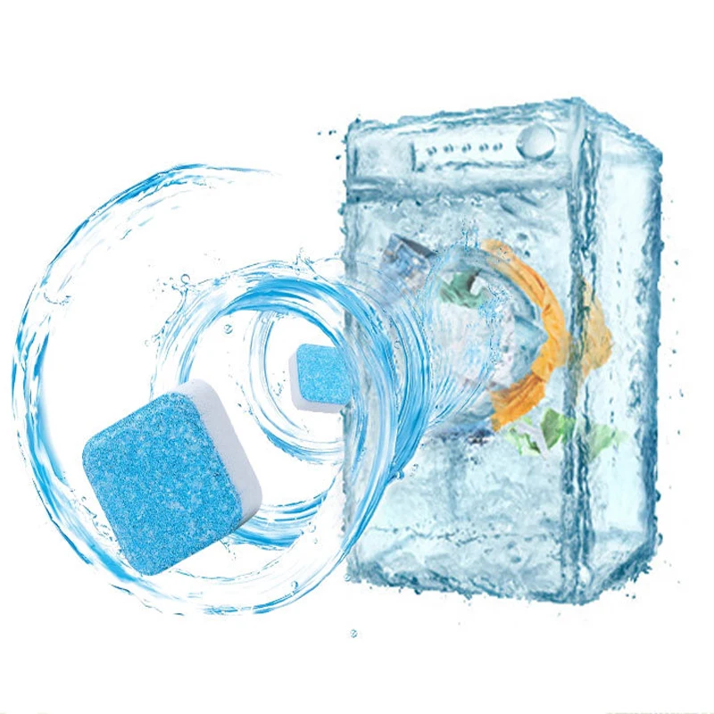 Kitchen Tab Washing Machine Cleaner Tablets Descaler Deep Cleaning Washer Cleaning Detergent Powder Effervescent Tablet Cleaners