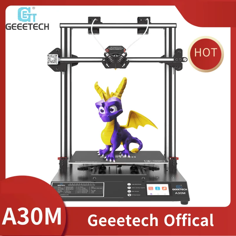 GEEETECH A30M 3D Printer Mix-Color Printing Silent High accuracy 320*320*420mm³ Touch screen Longer lifetime Filament sensor FDM