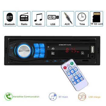 

New 12V Universal Car Bluetooth MP3 Stereo Audio FM Radio Hands-free AUX USB MP3 Music Player Card U Disk FM Radio