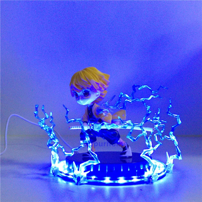 Фигурки убийцы демона агатсума зенитсу Thunderclap и Flash Led DIY ночной Светильник Kimetsu no Yaiba домашний декоративный светильник куклы подарок