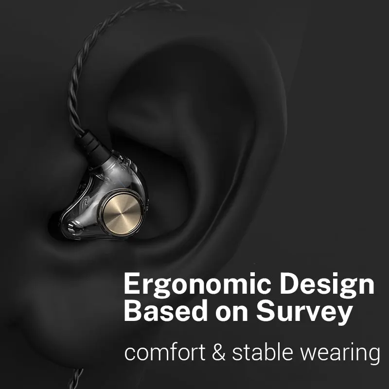 3.5mm Wired headphones 5D Bass for Xiaomi Hybrid Pro Piston 3 Transparent Sport Earphones for Sony Redmi Note 8 Pro