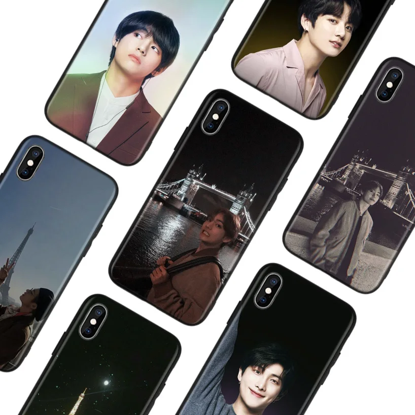 Kpop Kim V Taehyung черный чехол для телефона Apple IPhone 11 Pro XS MAX XR 7 8 6S Plus X 10 Ten 5 5S SE Coque Shell