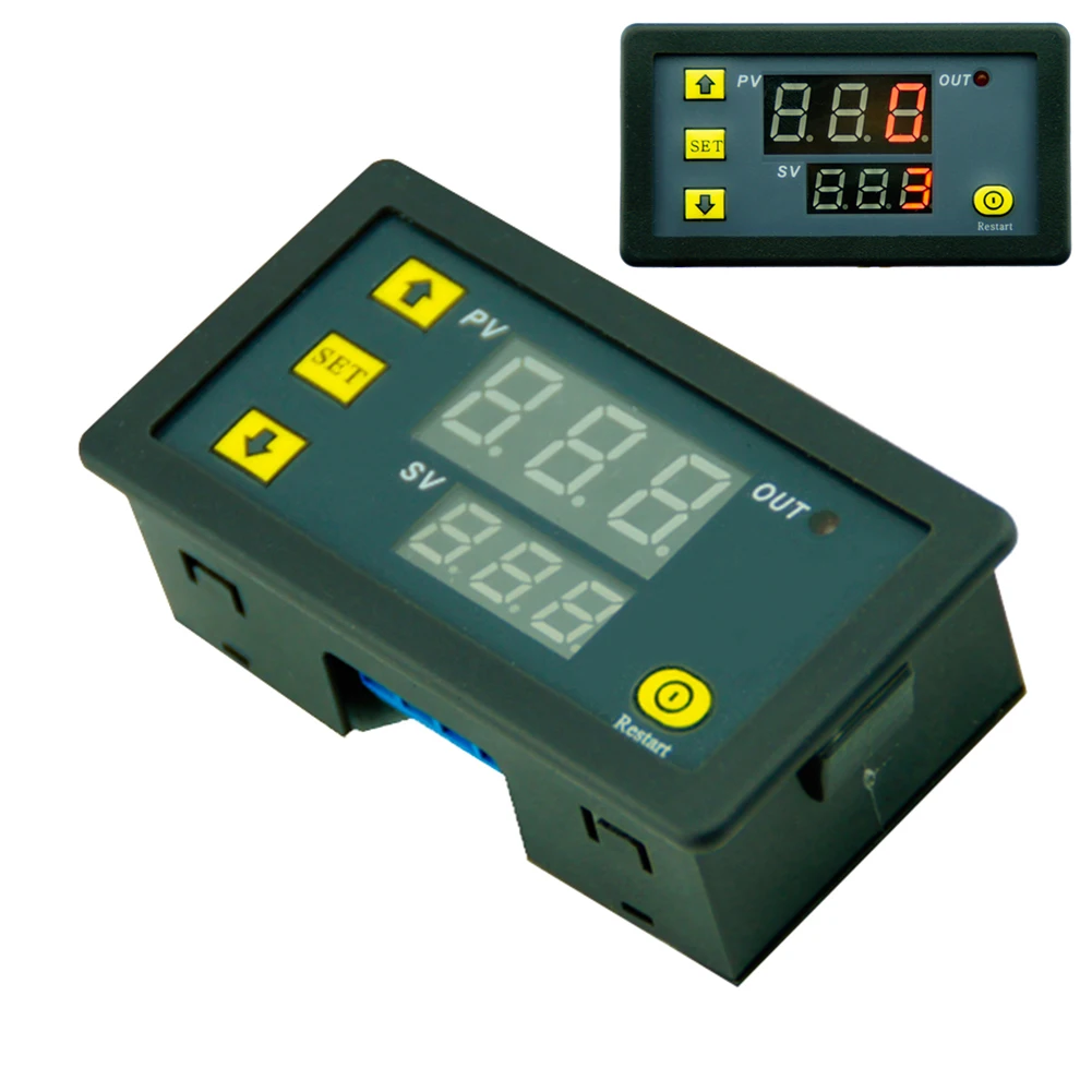 12V Timing Delay Relay Module Cycle Timer LED Display 4-Digital 0-999 Minutes 