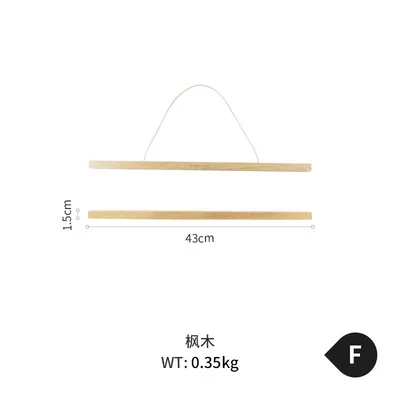 F-maple 43cm Скандинавский стиль деревянные картины рамка магнитные Висячие плакаты в рамках фото настенная прищепка настенные картины украшения для стен - Цвет: F-maple 43cm