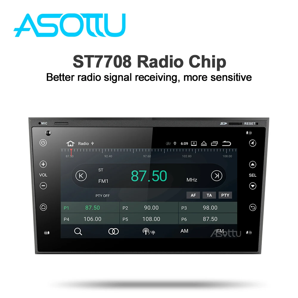 Asottu OB601 Android 9,0 PX6 для OPEL Astra H Meriva Antara Zafira Veda Agila Corsa Vectra автомобильный dvd gps навигатор