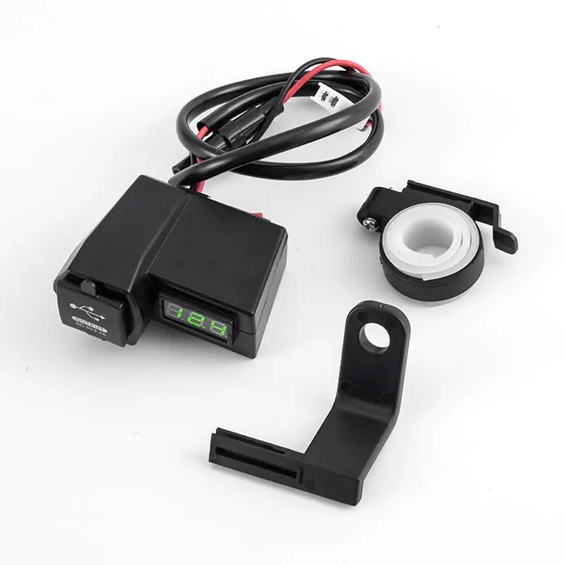 1 шт. Водонепроницаемый 12V мотоциклов 5V 2.1A Dual USB кабель для мобильного телефона для Зарядное устройство светодиодный вольтметр