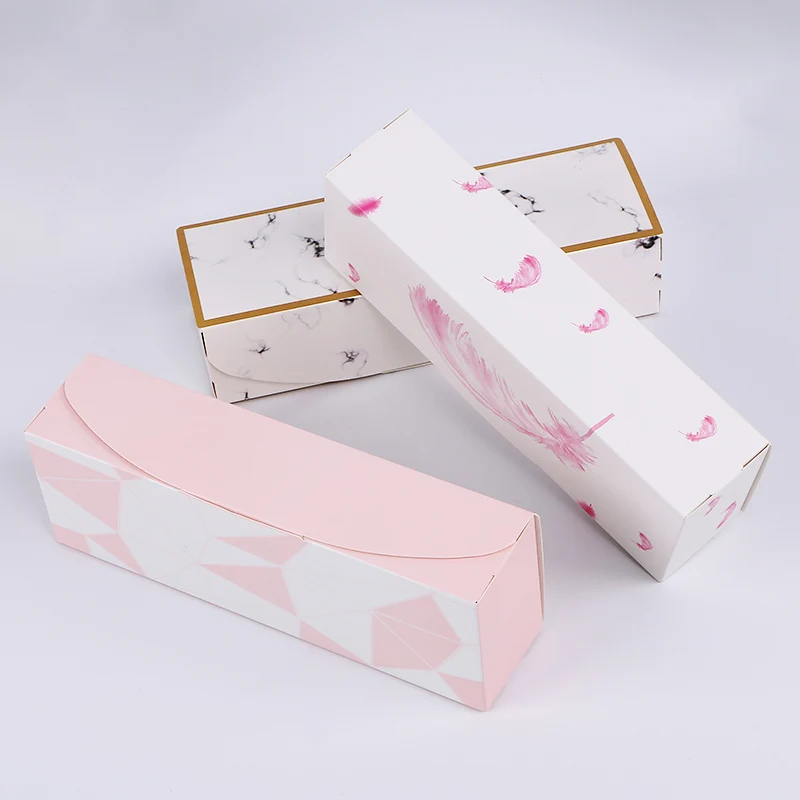 Folding Carton Cardboard Gift Box – Rectangular Black Plume Paper Packaging for Cake, C... - SKU FCB13336 - UGI Packaging