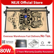 Neje mestre 2s max 80w cnc desktop sem fio gravador a laser cortador de corte máquina gravura roteador lightburn grbl controle app