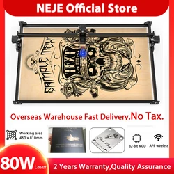 NEJE Master 2S Max – graveur Laser sans fil de bureau CNC 80W, Machine à graver, routeur Lightburn GRBL, contrôle via application 