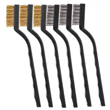 " мини-щетка для очистки и удаления ржавчины, промышленная щетка, проволока из нержавеющей стали, медное покрытие, щетка для чистки, набор кистей для полировки