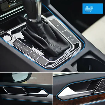 

Interior Car Strip Trim Inner Blue Chrome-plated PVC+plating Accessories