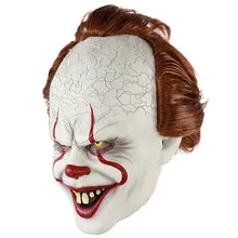 Прямая поставка, клоун, силиконовая маска для душа, Cos, набор для головы, Хэллоуин, ужас, реквизит, натуральный латекс, для взрослых, код