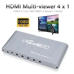 4x1 HDMI Quad multi-просмотра HDMI 4K бесшовный коммутатор FHD 1080P @ 60Hz для ТВ-бокса rend переключатель ps3 ps4 xbox 360one проектор