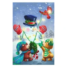 Лучшая Детская Алмазная вышивка Снеговик Алмаз Картина Полная площадь Смола Алмазная мозаика вышивка крестиком шитье Рождественский подарок