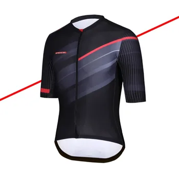 

2019 SPEXCEL New black red pro lightweight short sleeve cycling jersey fast drying Strip fabric cycling shirt Unisex