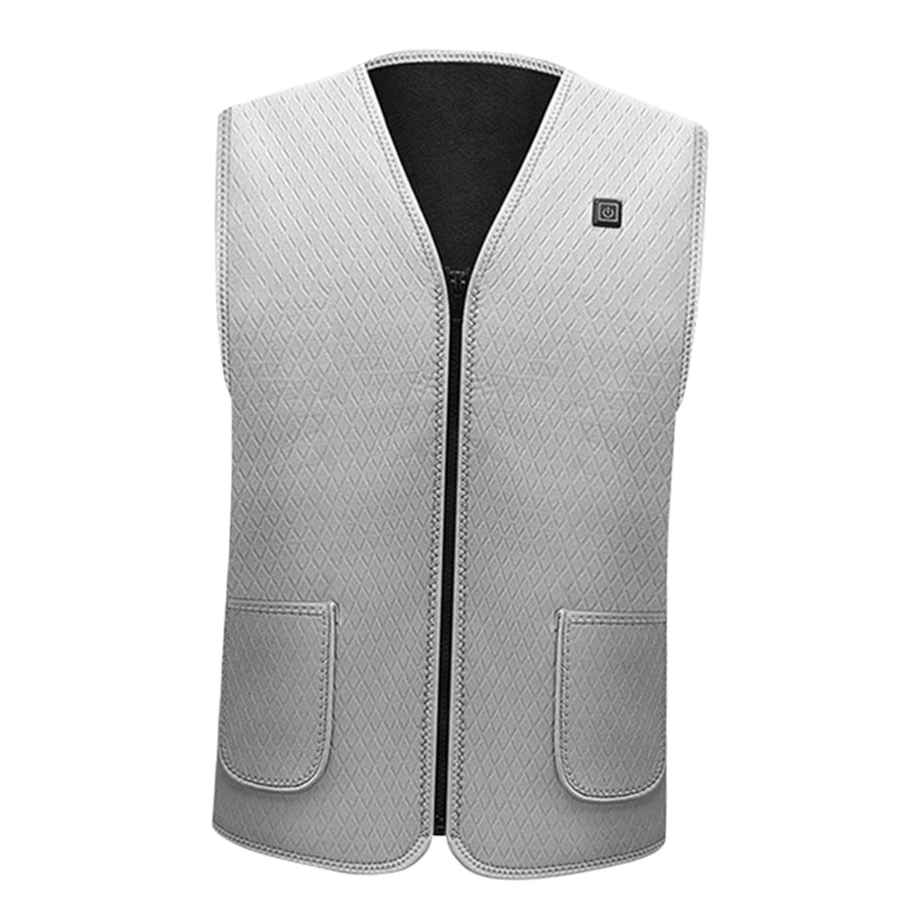 Men Lightweight Electric Heated Vest Winter Warm For Hiking Skiing Fishing