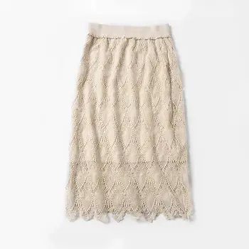 

Women Skirt Early Spring New High Waist Diamond Lace Crochet Skirt Women