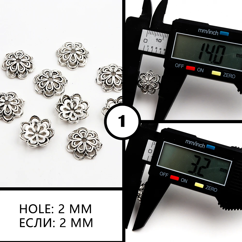 50 100 200 Stück 30 Arten Tibetisches Silber Gold Bronze Kupferfarben Metall-Abstandshalter-Endkappen für die Schmuckherstellung Großhandel – Detail 1