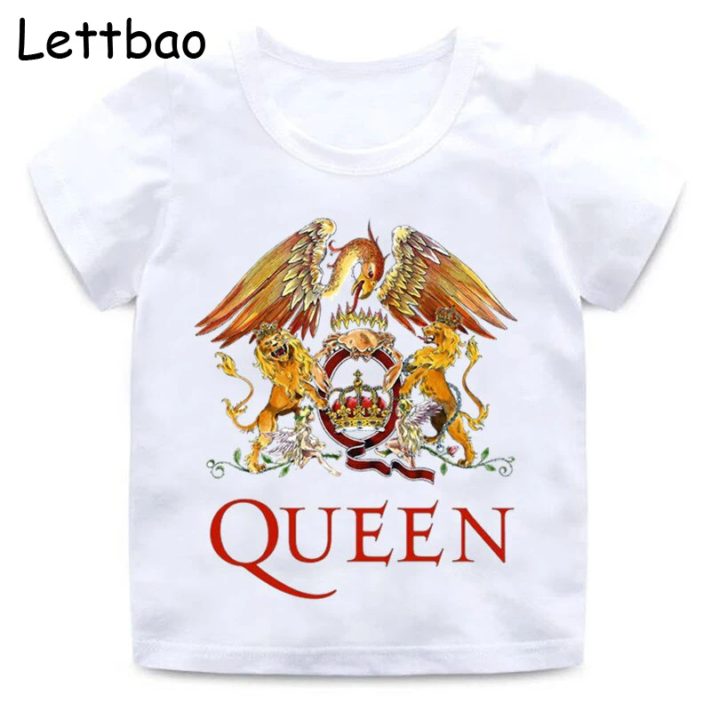 FREDDIE MERCURY/футболка с принтом рок-группы для мальчиков и девочек детская белая футболка с героями мультфильмов Детская летняя забавная повседневная одежда в стиле Харадзюку