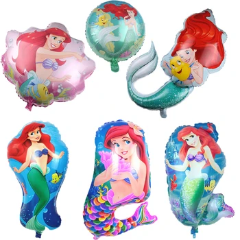 

1PC Cartoon Mermaid Princess Foil Balloon Happy Birthday Party Balloon Baby Shower Wedding Balloon Decoration Kid's Toy Gift