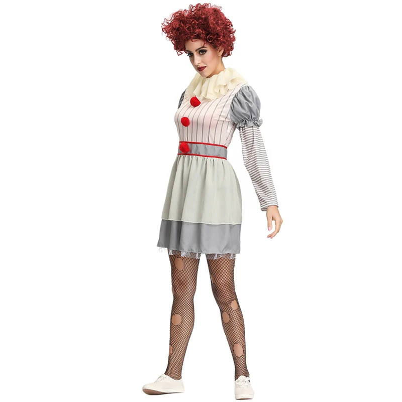 Хэллоуин Tephen King It Pennywise костюм клоуна женский костюм Джокера Карнавальная фантазия Вечерние наряды наряд маска пеннивайза