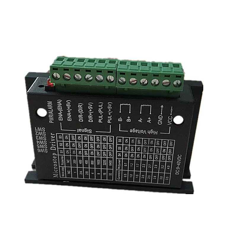 Драйвер шагового двигателя TB6600 Nema17 Nema23 Nema34 42/57/86 4A DC9-40V 1 Ось шаговый двигатель ЧПУ гравировальный станок