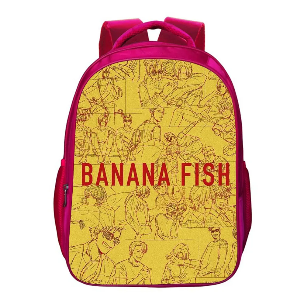 NEW Banana fish Backpack Boys Girls Bag Students School Bag Teens Bookbag Casual Travel Rucksack gift . Support custom
