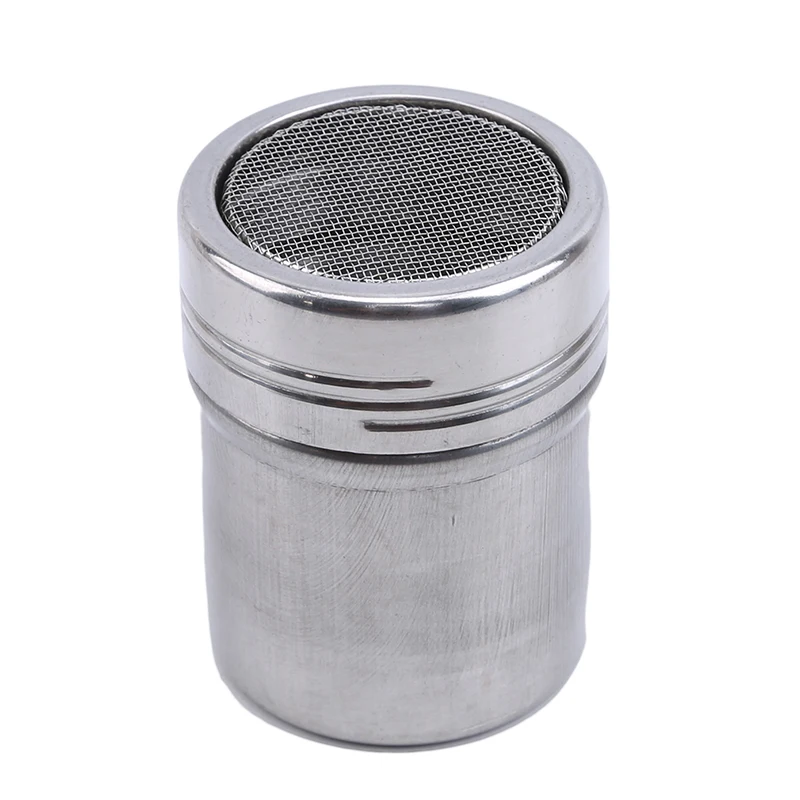5cm Diam Stainless Steel Powder Sprinkle Extinguishers Tank Gauze Bucket Cocoa Powder Cinnamon Powder Dusting Cans