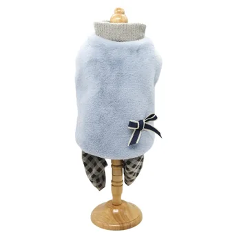 

Two Piece Set Jumpsuit Cotton Kurtka Dla Psa Small Bow Decor Pink Blue Colors Jumpsuits for Dogs Pet Clothes Luxury Dog Overalls