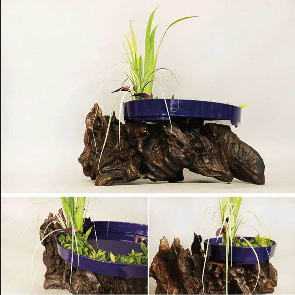 Large Japanese Ikebana Suiban Vase Flower Pot Bonsai Tray Flower Arrangment Holder for Home Office Tabletop Decor