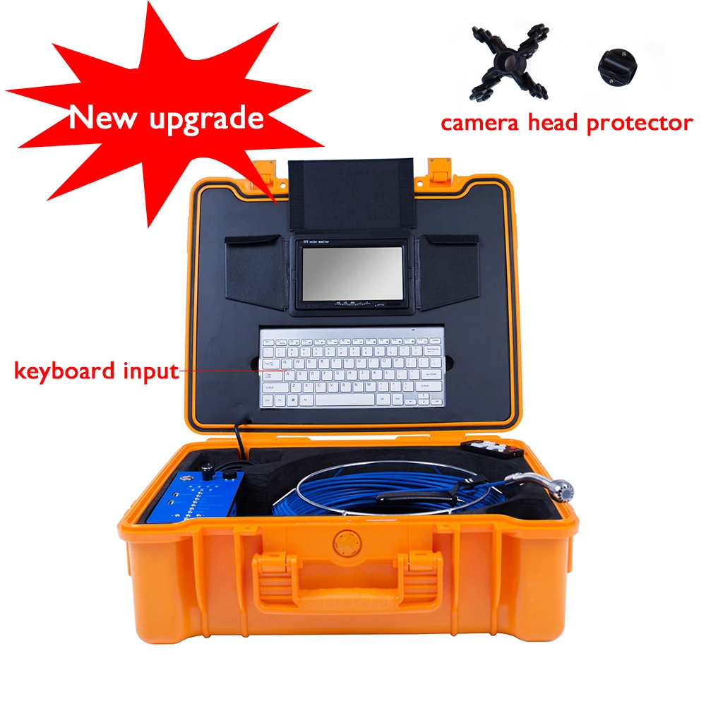 

DVR 20m Pipe Inspection Video Camera 25mm Waterproof Drain Sewer Pipeline Industrial Endoscope System Keyboard 7inch Monitor