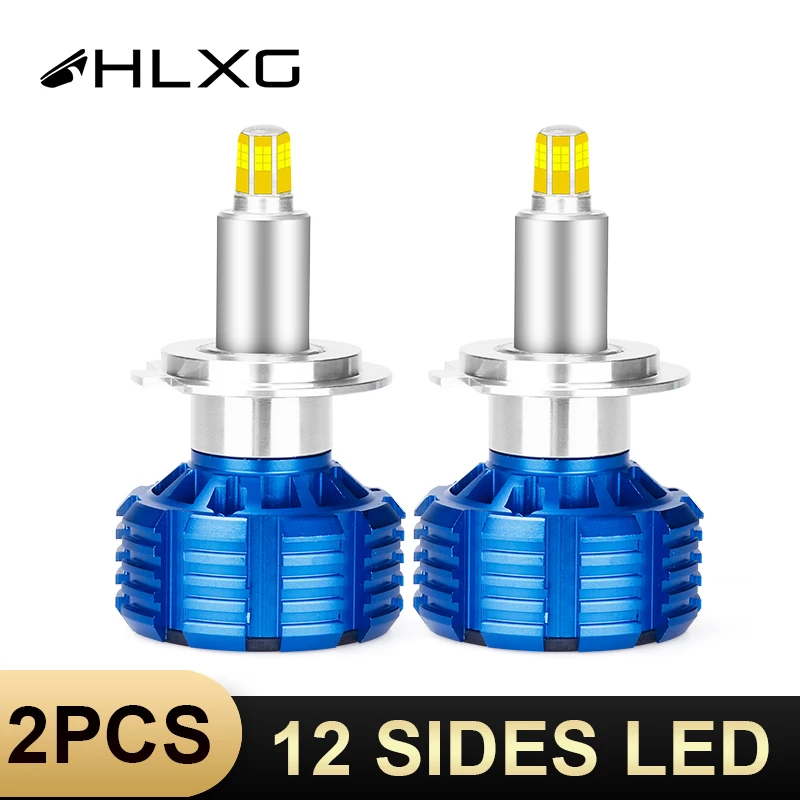 HLXG 13500LM h7 светодиодный H1 H3 H8 H9 H11 9005 9006 880 5202 9012 лампы фары из компактной стали автомобильные лампочки 12 v люсис привело nebbia помощи при парковке