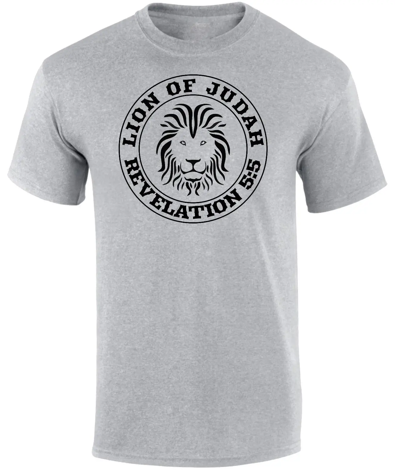 Lion of Judah Revelation Bible Scripture Jesus Christ Christian Men's T Shirt summer o neck tee free shipping cheap |
