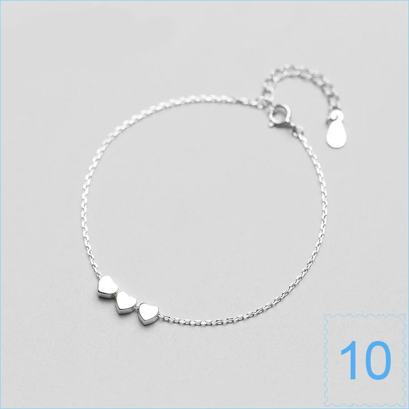 Trusta 925 пробы серебряные Модные женские ювелирные изделия двухслойный браслет с бусинами 16 см для подарка для девушек и девушек Прямая поставка DS454 - Окраска металла: DS1414