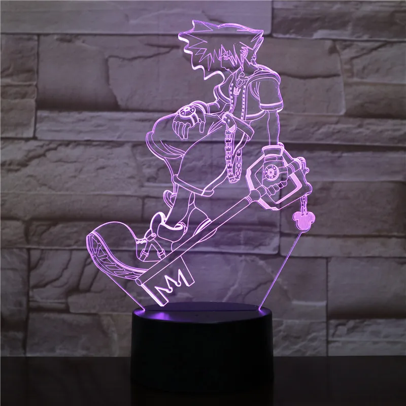 Sora Рисунок USB 3D светодиодный настольный светильник ночник многоцветный RGB декоративные огни для мальчиков детская игра "Подарки" дропшиппинг 2424