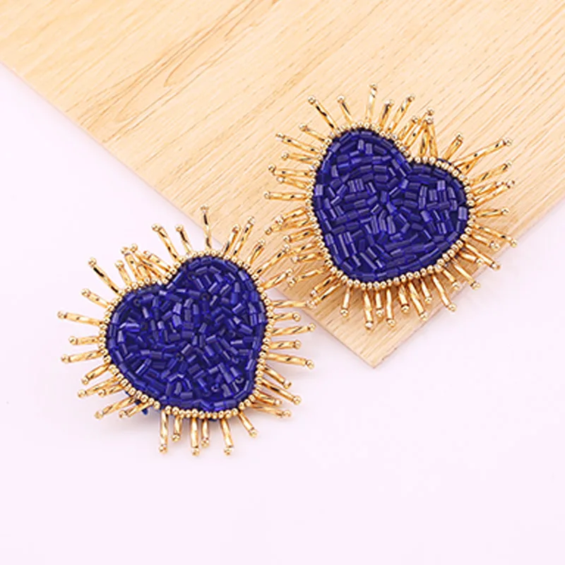 E1254 Sapphire Sehuoran, серьги с кисточками в виде большого ангела для женщин, Эффектные серьги с кристаллами, модные ювелирные изделия Oorbellen Brincos - Окраска металла: E1254 Sapphire